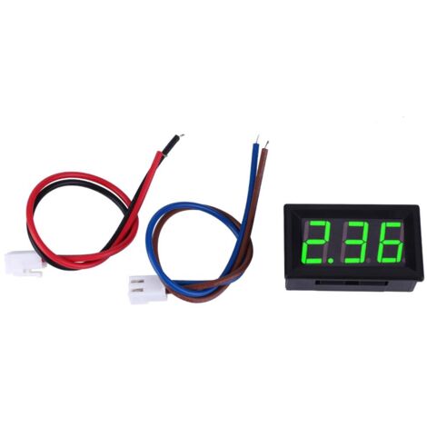 Digitalanzeige DC 0-10A, 0,56-Zoll-grünes LED-Display, Gleichstrommessung, zwei Anschlussdrähte (1/5)