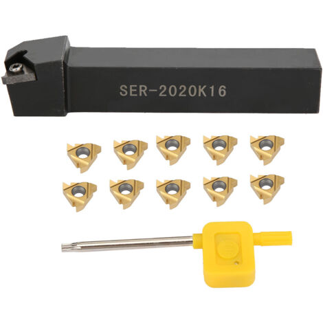 10 Stück AG60 16ER Hartmetall-Wendeschneidplatten für SER2020K16 CNC-Drehmaschine mit beiliegendem Schraubenschlüssel (1/5)