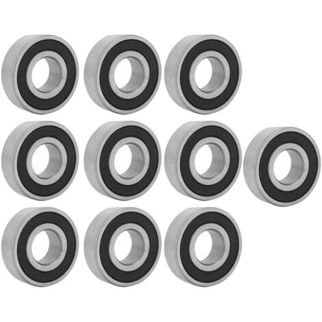 10 Stahlkugellager 6203RS, Gummidichtungen, 17 mm – 10er-Packung (1/5)