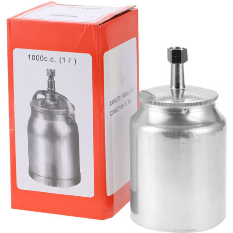 1000-ml-Druckluft-Farbtopf, Farbpistolenbehälter, Metallspritzzubehör (1/5)