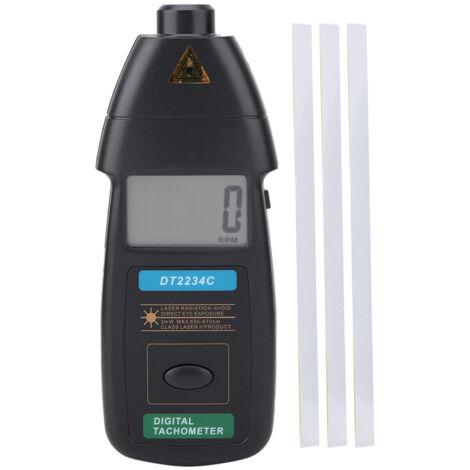 Produktbild von Digitales Tachometer Drehzahlmesser – Berührungslos 2,5–99.999 U/min, Laser-Messgerät Mit MAX/MIN/AVG-Speicher, LCD-Display, Für Motoren, Kreissägen Und Drehmaschinen
