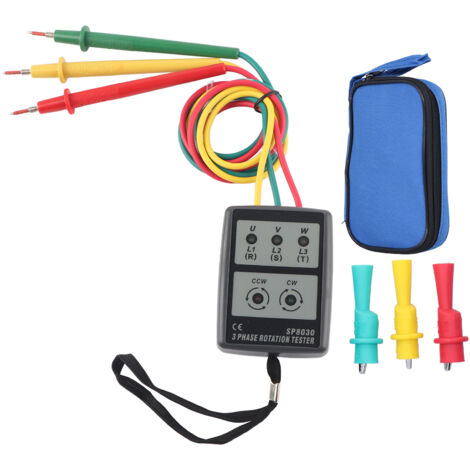 Hochpräziser tragbarer Phasendetektor SP8030, 60-600V AC, Sequenztester (1/5)