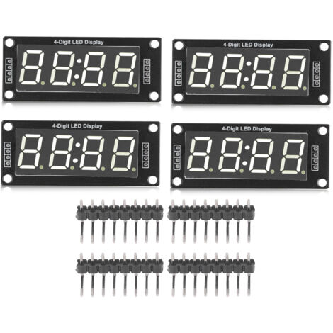 TM1637 7-Segment weiße 0,56-Zoll-LED-Digitalanzeigemodule für Arduino-Projekte und DIY-Uhren (1/5)