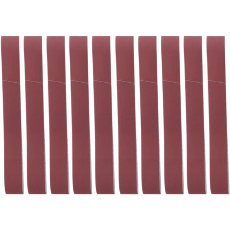 10 Aluminiumoxid-Schleifbänder 740 x 40 mm zum Schleifen von Holz und Möbeln – Körnung 60 – 10er-Packung (1/5)