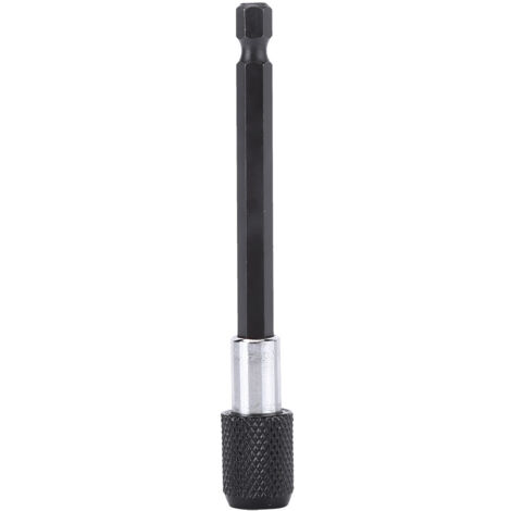 1/4"-Schnellspannfutter für Schraubendreher, 100 mm schwarzer gerändelter Sechskantbit (1/5)