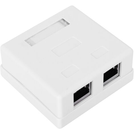 2-Port RJ45 Wandmontage-Ethernet-Patchpanel, Tischbuchse für Netzwerkkabelverlängerung (1/5)