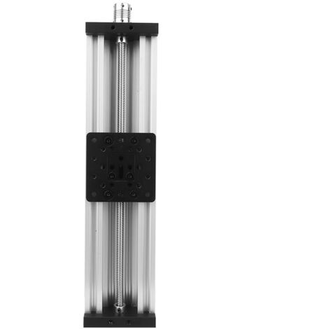 Linearer Spindelschlitten für CNC-Maschinen, 3D-Drucker und Gravuren, 250 mm, aus schwarz/silberner Aluminiumlegierung