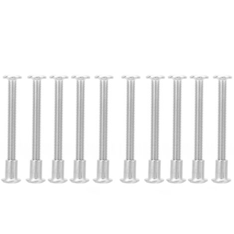 Satz mit 10 M6 x 60 mm vernickelten Stahl-Innensechskantmuttern, 12 mm (1/5)