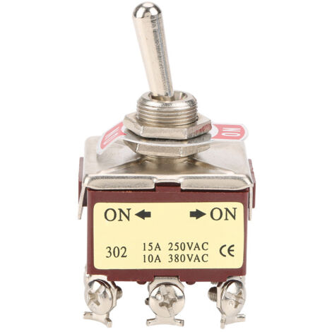 3PDT 9-poliger Kippschalter, 15 A 250 V, 12 mm hoch, für elektrische Anwendungen (1/5)