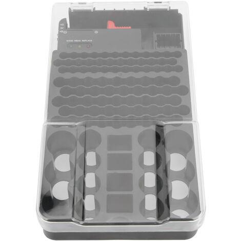 Batterieaufbewahrungsbox für AA- und AAA-Batterien mit Tester – Tragbarer Organizer mit 104 beleuchteten Fächern (1/5)