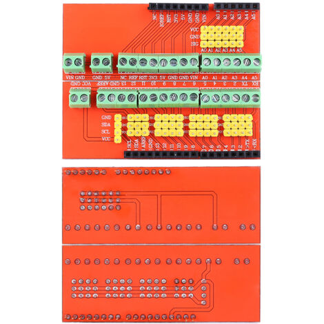 Heevhas Erweiterungs-Prototyp-Shield Für Nano V3.0 – I/O-Board, 14 Digitale + 8 Analoge Pins, 2 Stück, Mit DC-Stromanschluss