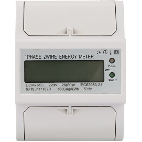 Einphasen-4-poliges Messgerät DDM76SC 20-80A mit LCD-Anzeige - Wattmeter für DIN-Schienenmontage (1/5)
