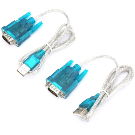 2-teiliger USB-zu-RS232-Adapter mit DB9-Seriellkabel (Stecker/Buchse) (1/5)