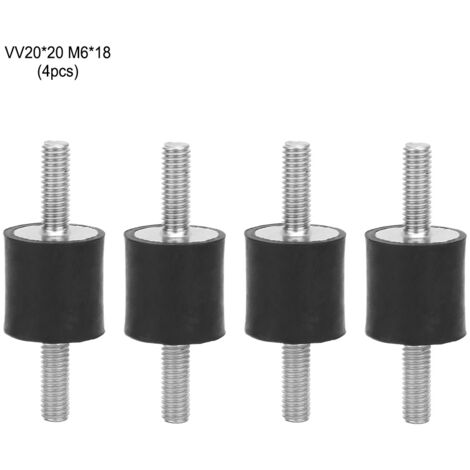 M6-Antivibrationsbuchsen für Fahrzeuge und Boote, 4 Stück aus Gummi mit M6x18mm (20x20mm) Gewinde (1/5)
