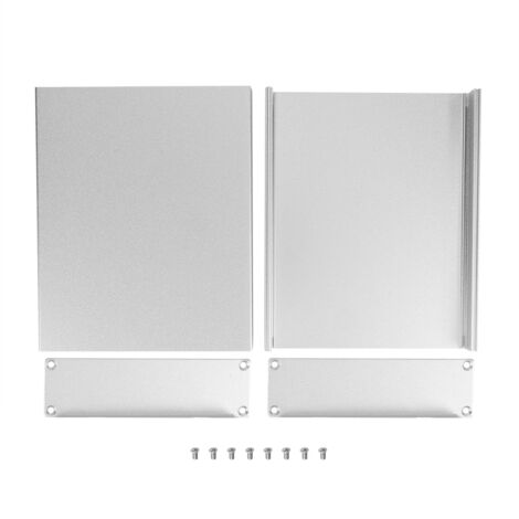 Schutzgehäuse aus Aluminium für Leiterplatten, 33 x 114 x 140 mm – Wärmeableitung, Oberfläche in Satinsilber (1/5)