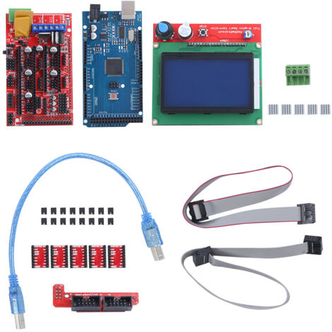 Komplettes 3D-Drucker-Kit mit Mega 2560-Board, RAMPS 1.4, LCD-Bildschirm und A4988-Treibern (1/5)