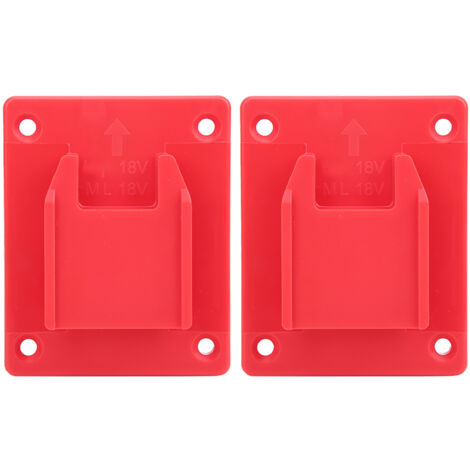 Milwaukee M18 18V/20V Werkzeugwandhalterung, 2 Stück, rote Montagehalterung für die Werkstatt (1/5)
