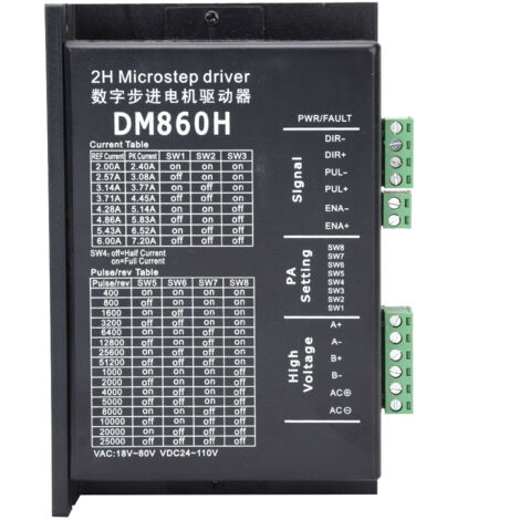 DM860H Universal-Schrittmotor mit optischer Isolation, kompatibel mit NEMA23 und NEMA34, 2-Phasen-Signaleingang. (1/5)