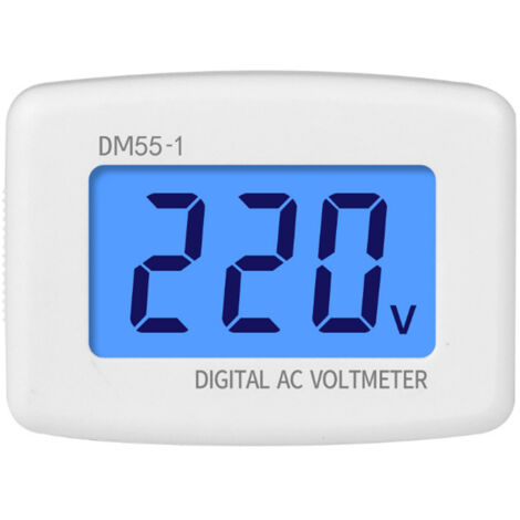 Digitales Wechselstrom-Voltmeter DM55-1-EU, EU-Stecker, 230 V 50 Hz, hohe Präzision für Haushaltsgeräte (1/5)