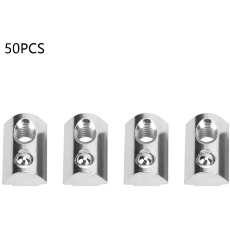 50 Stück M6-Federmuttern für T-Profile, europäische Standard-Aluminiumverschraubung (1/5)