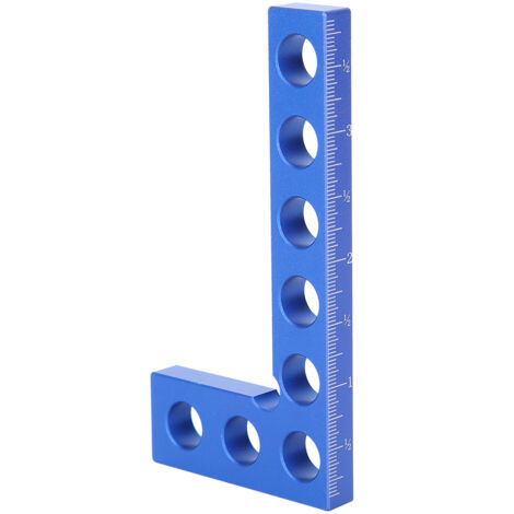 Zimmermannswinkel mit 0-100-mm-Skala, rechtwinkliges Messwerkzeug für Heimwerkerprojekte, blaue Farbe (1/5)