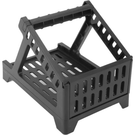 Tragbarer Barcode-Druckerständer, platzsparend für Büro oder Zuhause, ergonomisches Design in Schwarz. (1/5)