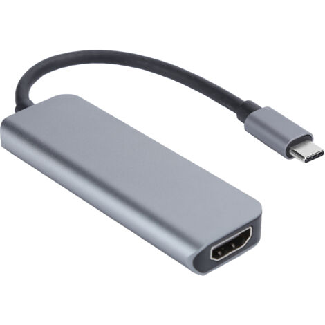 7-in-1 USB-C-Dockingstation mit HDMI-, USB 3.0- und Ethernet-Anschlüssen, Aluminium (1/5)