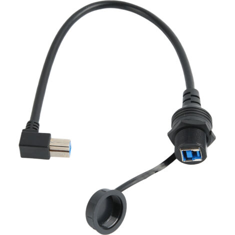 Wasserdichtes USB 3.0 Typ B Stecker-Buchse-Kabel, 90° abgewinkelter Stecker für Drucker und Peripheriegeräte (1/5)