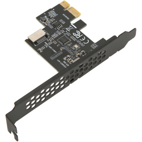 PCIe USB 3.2 Gen1 Erweiterungskarte mit frontseitigem Typ-C-Anschluss, 5 Gbit/s, PCIe x1-kompatibel, schwarz (1/5)