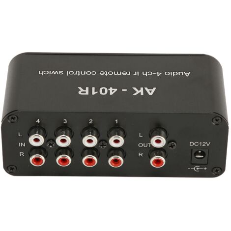 4-Kanal-RCA-Audio-/Video-Umschalter mit Infrarot-Fernbedienung für PlayStation und Heimkino (1/5)