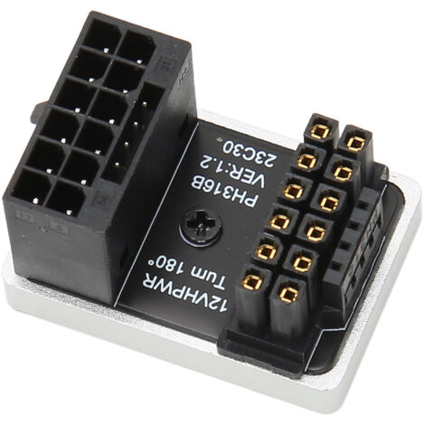 12VHPWR PCIe 5.0 180-Grad-Grafikkartenadapter (Stecker-Buchse), Hochleistungs-Silberanschluss (1/5)