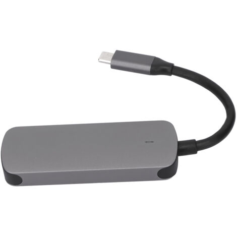 4-in-1 USB-C-Adapter, Metallic-Grau, Schnellladefunktion (PD) und 4K-Übertragung für PC und Smartphone (1/5)