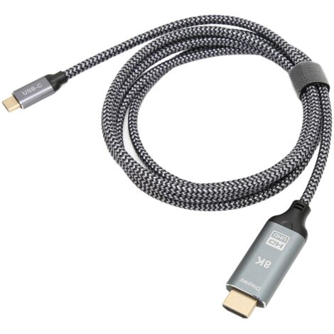 USB-C-auf-HDMI-8K-60Hz-Adapter, USB-Typ-C-Stecker-auf-HDMI-Stecker-Kabel für 4K-Ultra-HD-Monitore (1/5)