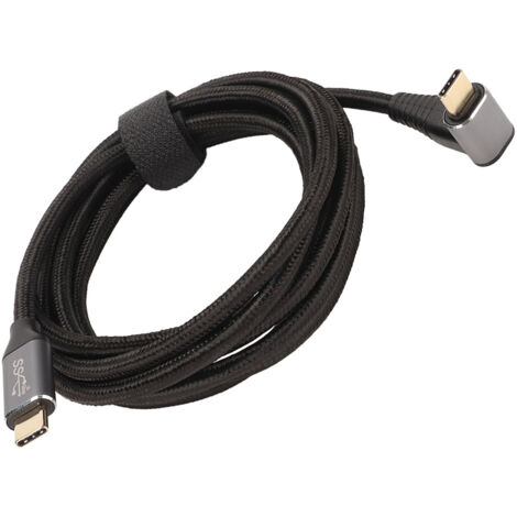 Rechtwinkliges USB-C-Kabel 4K 60Hz 100W PD für Steam Deck, Schnellladefunktion 2m Typ-C 3.1 Gen2 (1/5)