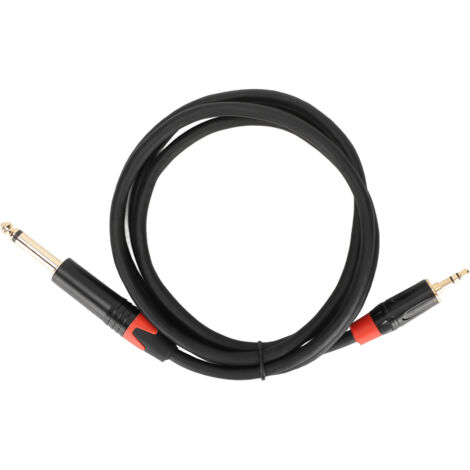 3,5-mm-Klinkenstecker auf 6,5-mm-Klinkenstecker-Adapterkabel, 1,5 m, professionell (1/5)