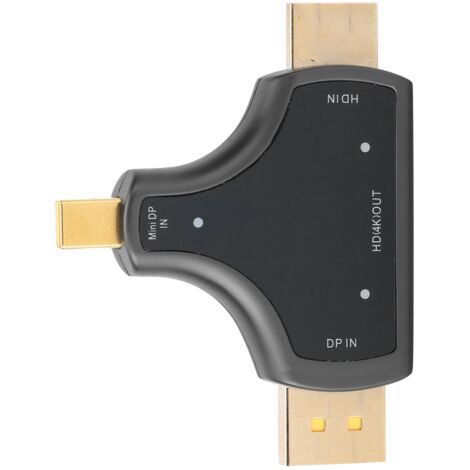 USB-C-auf-HDMI-DisplayPort-VGA-Adapter (3-in-1), 4K Ultra HD, Plug & Play für Laptops und MacBooks (1/5)