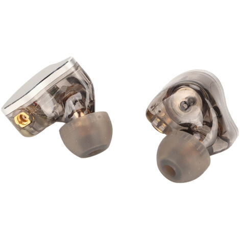 MMCX 10-mm-DIY-Dynamic-Duct-Ohrhörer, ausgewogener HiFi-Klang mit drei Frequenzen, abnehmbarer Metallstecker, kompatibel mit SE215 und SE315, Silber (1/5)