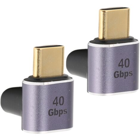 USB-C 90°-Adapter (Stecker/Buchse), 100 W PD, 40 Gbit/s, 8K 60 Hz kompatibel, Typ-C-Anschluss (1/5)