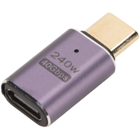 USB-C auf USB4 40 Gbit/s 8K PD 240 W Schnellladeadapter aus Aluminium für Computer und Smartphone (1/5)