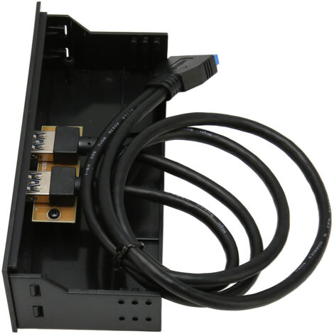 5,25"-Frontblende mit 2 USB 3.0-Anschlüssen und einem 19-poligen Anschluss für einen PC-Laufwerksschacht (1/5)