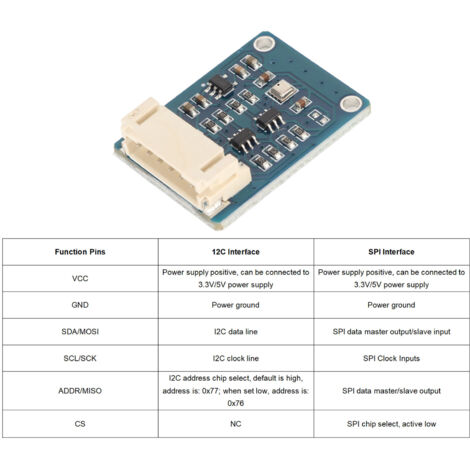 Hochpräziser Temperatur-, Feuchtigkeits- und Drucksensor, I2C SPI, 3,3 V, 5 V (1/5)