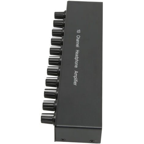 10-Kanal-Audioverstärker, Kopfhörer-Splitter mit 3,5-mm-Eingang, 100–240-V-EU-Netzteil, Audioverteiler für mehrere Kopfhörer (1/5)