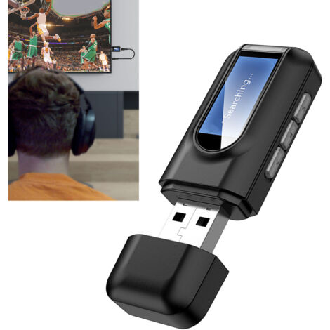 Bluetooth 5.0 Audio-Adapter Sender Empfänger für Auto, Kopfhörer und Lautsprecher mit LCD-Display (1/3)
