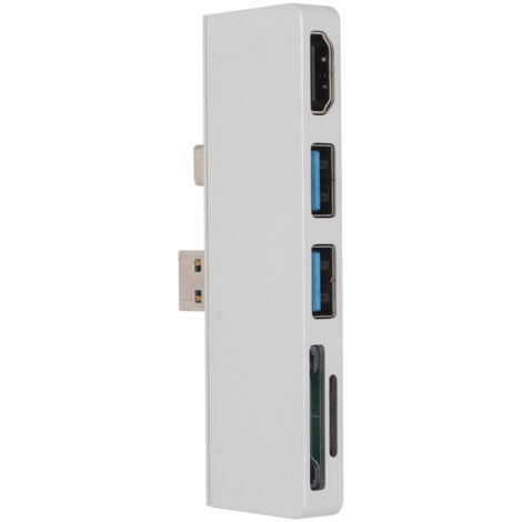 USB-C-auf-4K-HDMI-Adapter mit USB-3.0-Anschlüssen für Surface Pro 7 – Silber (1/5)