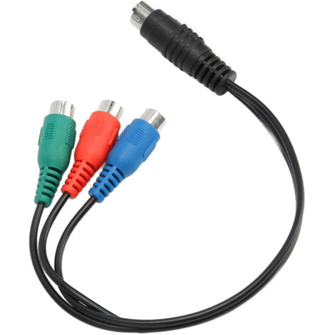 7-poliges Stecker-auf-3-RCA-Buchsen-Adapterkabel für hochauflösende Audio-Video-Übertragung – 0,9 Fuß (1/5)