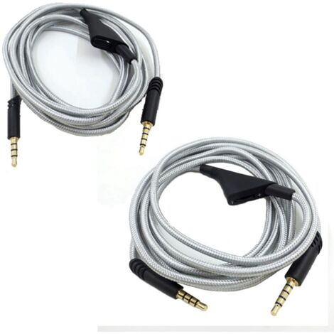 Ersatzkabel für Astro A10, A40 und A30 Gaming-Headset mit Lautstärkeregelung, 2 Meter, silber (1/5)