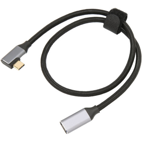 90°-USB-C-Kabel, 100 W, 10 Gbit/s, 0,5 m, Schnellladefunktion, 4K 60 Hz, USB 3.1 Gen 2, Stecker auf Buchse (1/5)