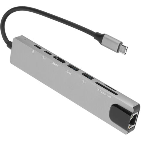 8-in-1 Universal-Dockingstation 87W – USB-C-Hub mit RJ45-Anschlüssen, 4K HDMI für MacBook und PC (1/5)