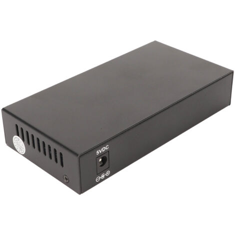 6-Port Gigabit Glasfaser-Netzwerk-Switch, Auto-Negotiation, LED, 100–240 V Netzteil, für Büros