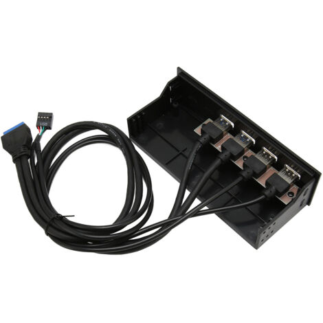 4-Port 5 Gbit/s USB 3.0 Frontpanel für PC – 19-Pin High-Speed-Hub, 5,25-Zoll-kompatibel (1/5)